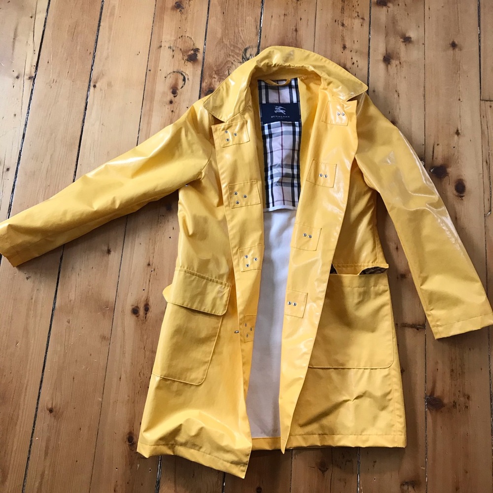 Vintage Burberry Yellow Raincoat